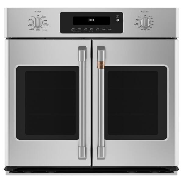 Cafe 30 in. Smart Single Electric French-Door Wall Oven with Convection Self-Cleaning in Stainless Steel