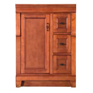 Naples 24 in. W Bath Vanity Cabinet Only in Warm Cinnamon with Right Hand Drawers
