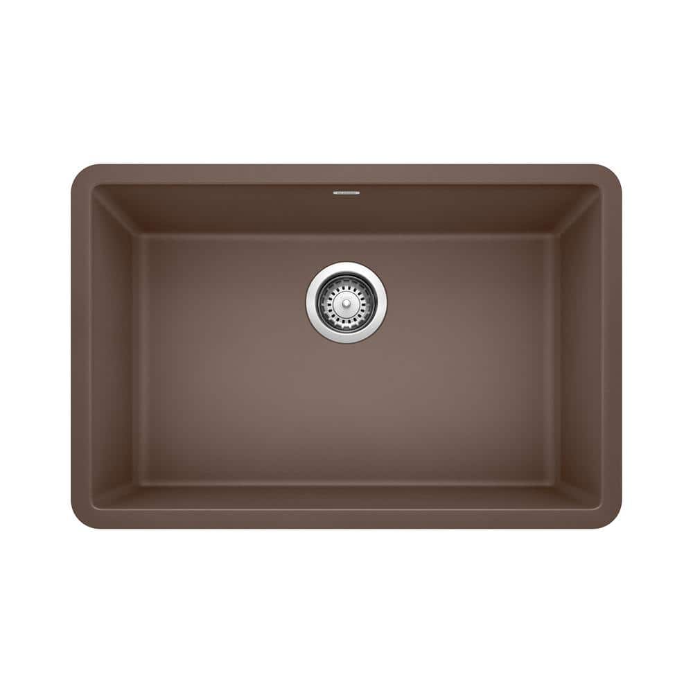 PRECIS Undermount Granite Composite 27 in. Single Bowl Kitchen Sink in Cafe
