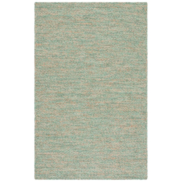 SAFAVIEH Natural Fiber Green/Beige Doormat 3 ft. x 5 ft. Abstract Distressed Area Rug