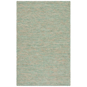 Natural Fiber Green/Beige 8 ft. x 10 ft. Abstract Distressed Area Rug