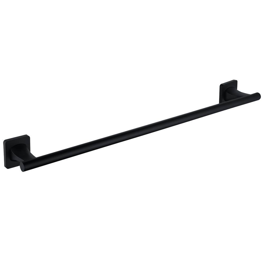 Bathroom 24 in. Wall Mounted Single Towel Bar Anti-Spotting Towel Holder in Matte Black price history on PriceWatchPro