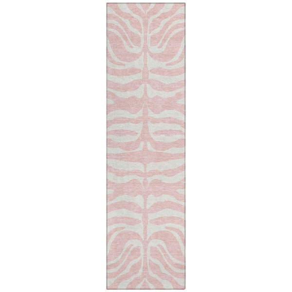 Addison Rugs Chantille Machine Washable Indoor/Outdoor Abstract ACN1042 Pink 2 ft. 3 in. x 7 ft. 6 in. Area Rug