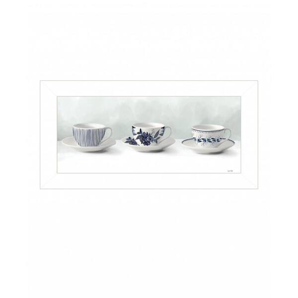 HomeRoots Cups & Saucers by Unknown 1 Piece Framed Graphic Print Typography Art Print 12 in. x 21 in. .
