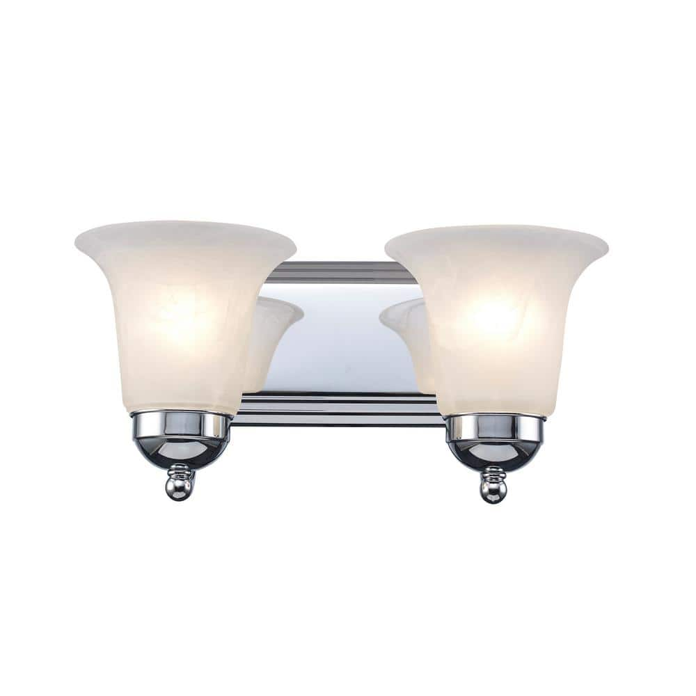 UPC 736916202176 product image for Cabernet Collection 14 in. 2-Light Polished Chrome Bathroom Vanity Light Fixture | upcitemdb.com