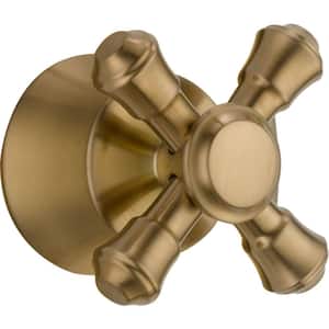 Cassidy Tub and Shower Faucet Metal Cross Handle in Champagne Bronze