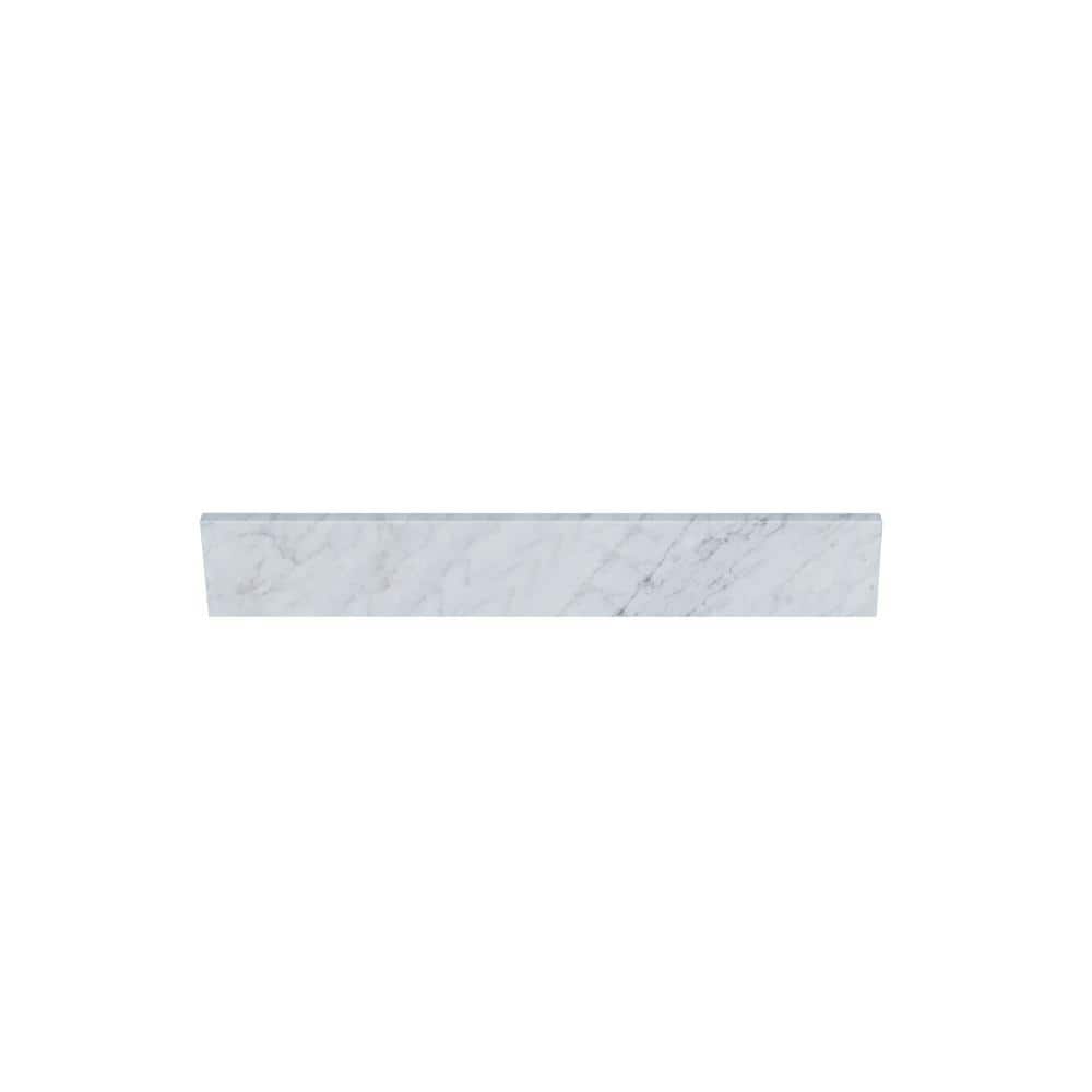 31 in. W x 0.75 in. x 4 in. Natural Carrara Marble Bathroom Vanity Backsplash price history on PriceWatchPro