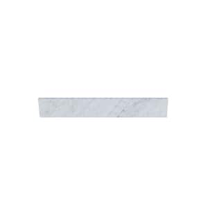 31 in. W Natural Carrara Marble Backsplash