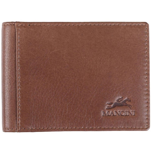 Bellagio Collection Brown Leather Deluxe RFID Slim Money Clip