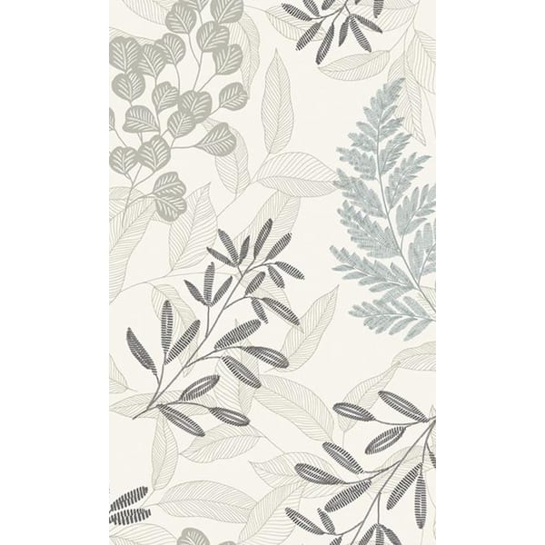 Walls Republic Blue Tropical Branches & Leaves Botanical Printed Non-Woven Paper Non Pasted Textured Wallpaper 57 sq. ft.