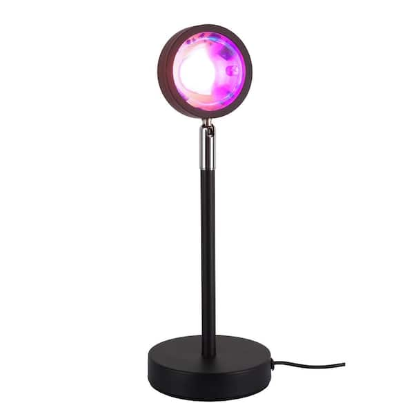 11 .2 in. Black Multi-Color RGB Sunset Lamp with Remote Control and 16 Color Changing Modes