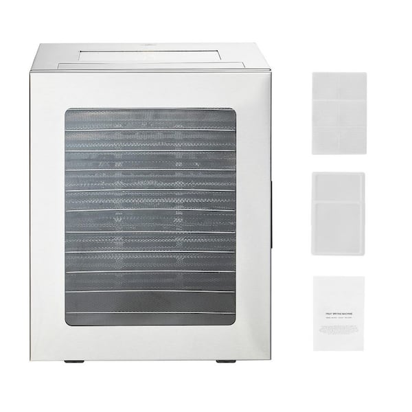 SKYSHALO 850 W Food Dehydrator, 12 Stainless Steel Trays, Adjustable Temp & 24H Timer, Dryer for Jerky, Meat, Fruit, Veggies