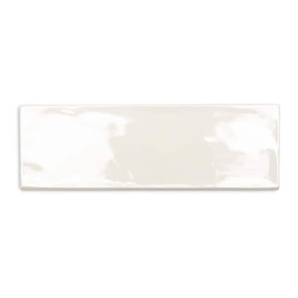 Ivy Hill Tile Pier Ivory 4 in. x 12 in. Polished Ceramic Bullnose Tile