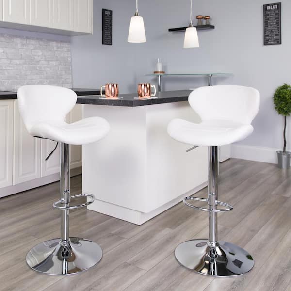 white vinyl bar stools