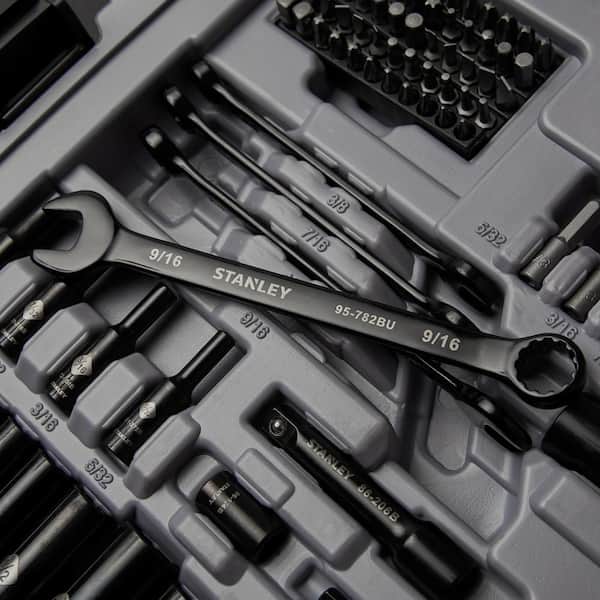 201-Piece Stanley Mechanics Tool Set Hand Tool Tough Durable Carry Case Silver