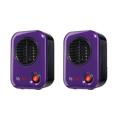 6.1 in. MyHeat Portable Personal Electric 200-Watt Ceramic Space Heater (2-Pack)