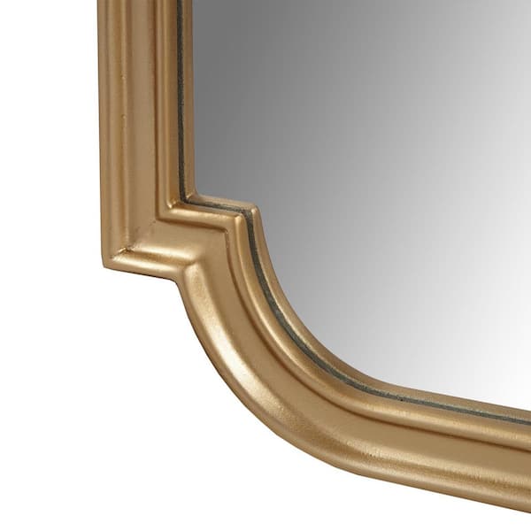 Vsmile 21.25 in. W x 38 in. H Rectangular Gold Metal Framed