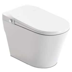 Echo Elongated Smart Toilet Bidet in White with Auto Open, Auto Flush, Voice and Wifi Controls