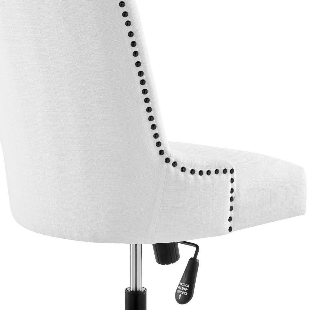 Retro Modern Swivel Fabric Office Chair in Black & White