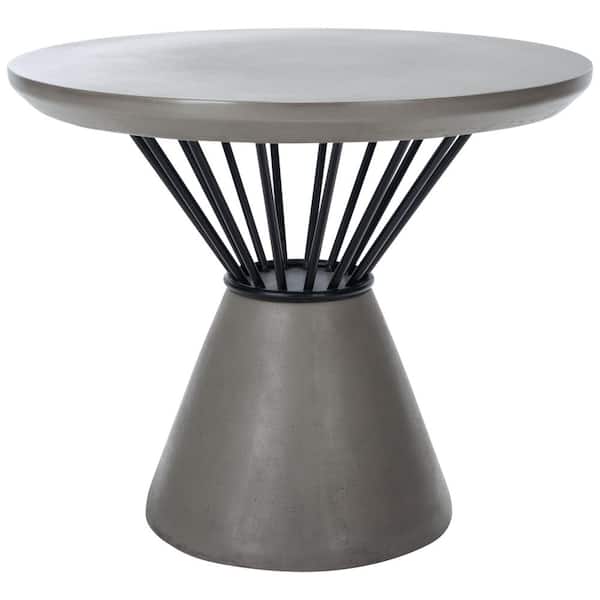 Darien Round Concrete/Metal Outdoor Side Table