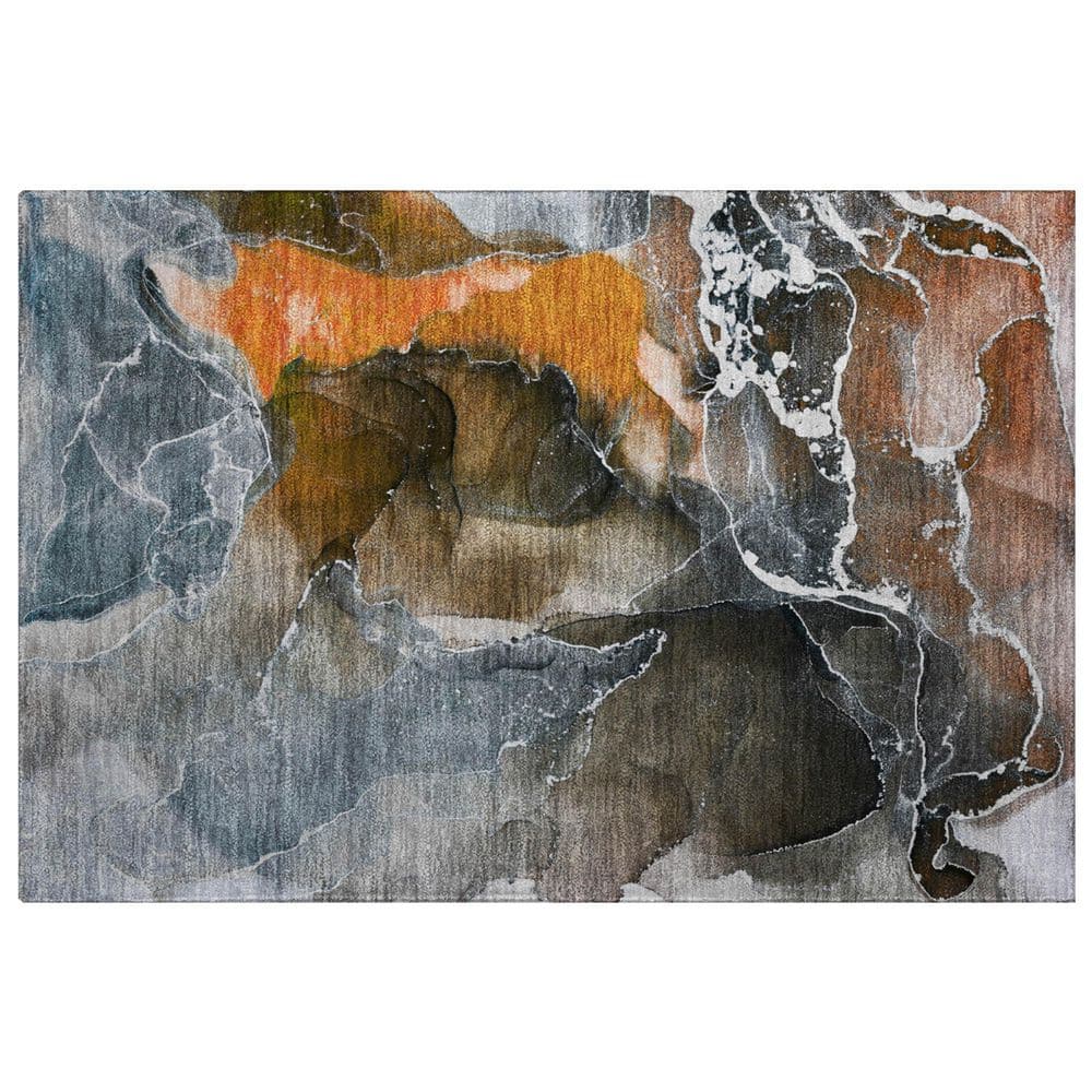 Dream Shag Premium Machine Washable Abstract ADS503 Orange 3 ft. x 4 ft. Area Rug price history on PriceWatchPro
