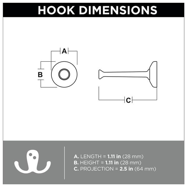 2-1/2 in. Satin Nickel Nail Wall Hook 2-1/2 in. Satin Nickel Nail Wall Hook