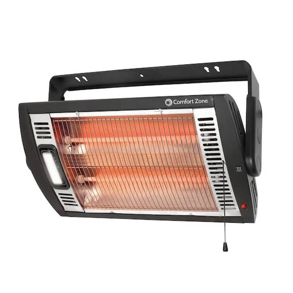 Comfort Zone 1,500-Watt Electric Infrared Ceiling Mount Quartz Portable Heater