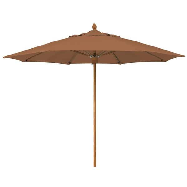 Fiberbuilt Umbrellas Bridgewater 9 ft. Patio Umbrella in Nutmeg-DISCONTINUED