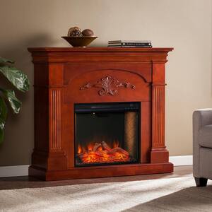 Ragonne Alexa Enabled 44.75 in. Electric Smart Fireplace in Mahogany
