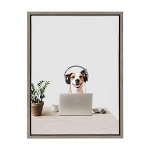 You can call me Doug, I'm in IT by The Creative Bunch Studio Framed Animal Canvas Wall Art Print 24.00 in. x 18.00 in.