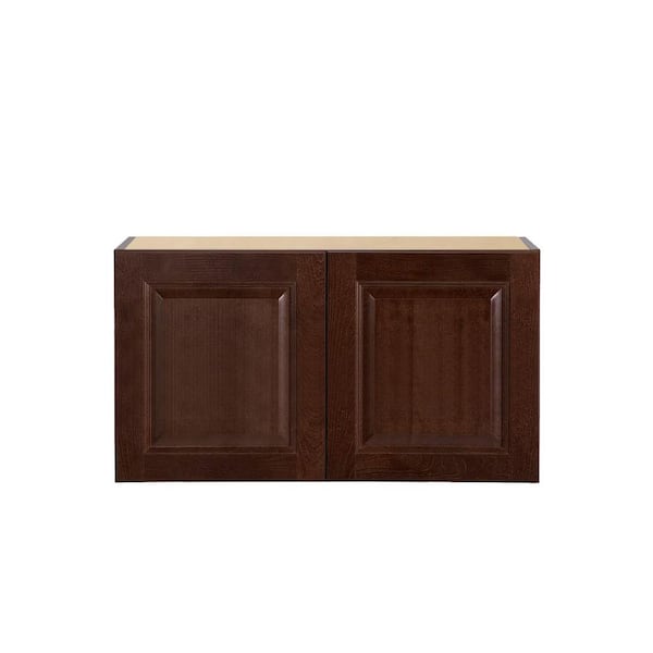Kunal Kitchens Charlotte Raised 30 in. W x 24 in. H x 12 in. D in Bordeaux Plywood Assembled Wall Cabinet