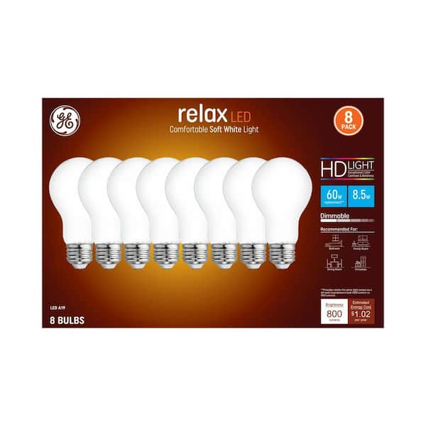 60 Watt Replacement, LED, Soft White 2700K, A19 General Purpose Bulbs (8 Pack)