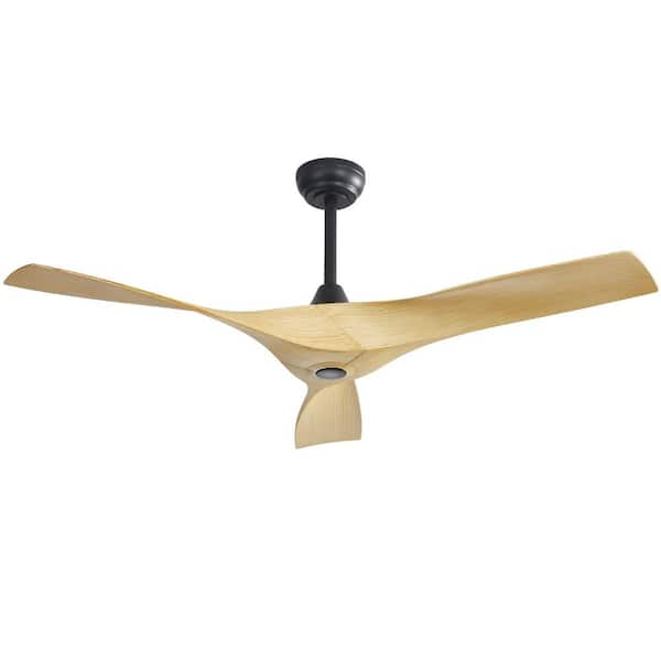 Sofucor 52 in. Indoor/Outdoor Black Ceiling Fan No Light With