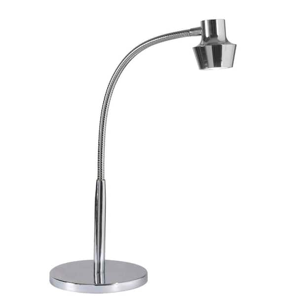 Kenroy Home Stanton 15 in. Chrome LED Gooseneck Desk Lamp