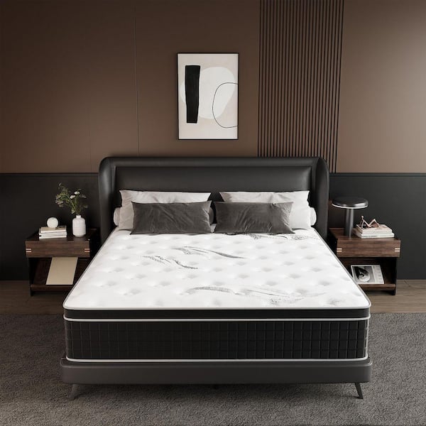 Euro Top Full Medium Cooling Gel Memory Foam Hybrid 12 in. Bed-in-a-Box Mattress