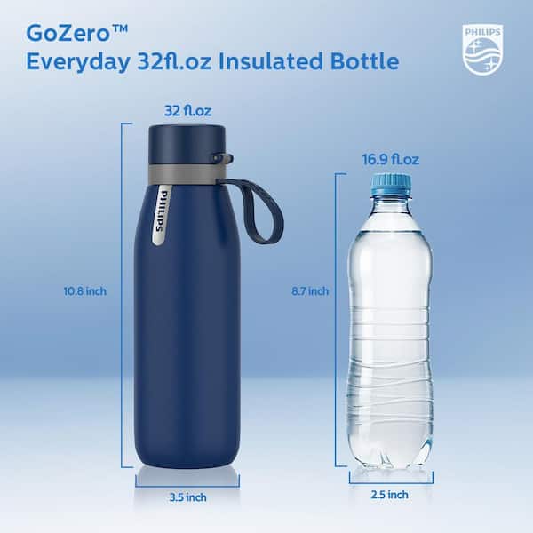 No Charger Philips Water GoZero Self-Cleaning Smart Water Bottle