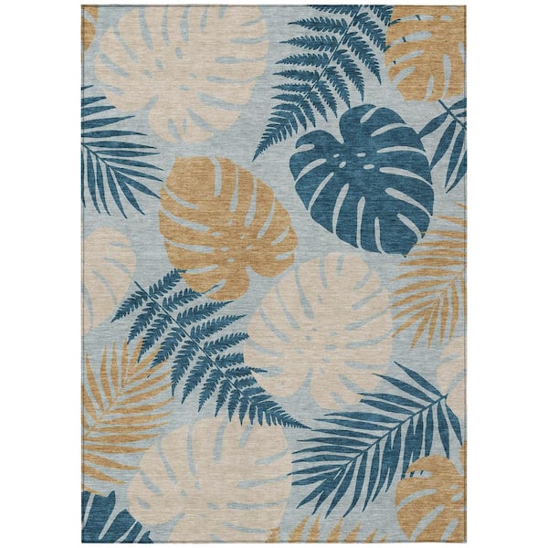 Chantille Machine Washable Indoor/Outdoor Abstract ACN3009 Sky 5 ft. x 7 ft. 6 in. Area Rug