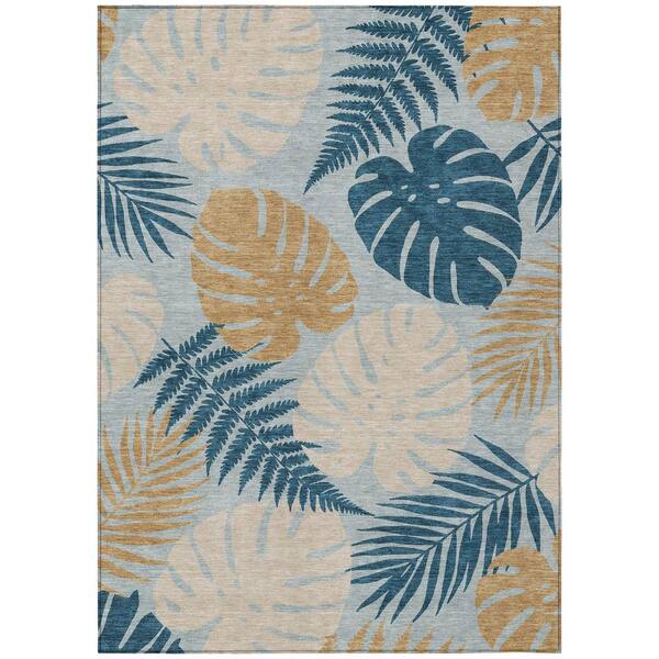 Chantille Machine Washable Indoor/Outdoor Abstract ACN3009 Sky 9 ft. x 12 ft. Area Rug