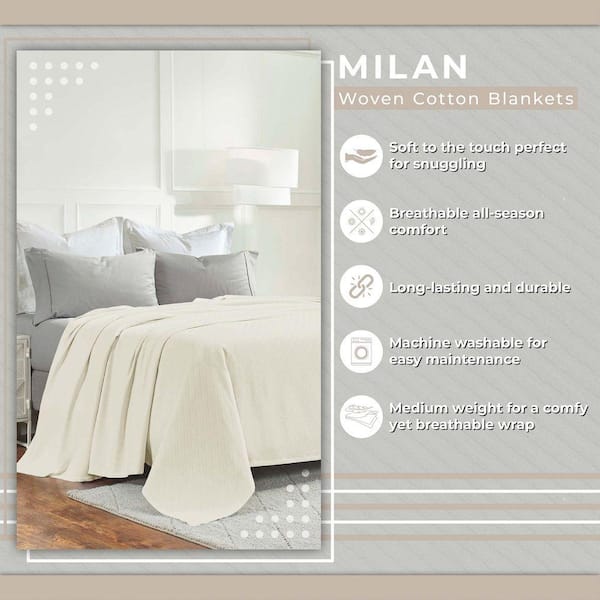 SUPERIOR Milan Ivory Textured Cotton Striped Lightweight Woven
