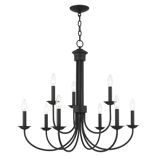 Abbotsford 9-Light Black Chandelier