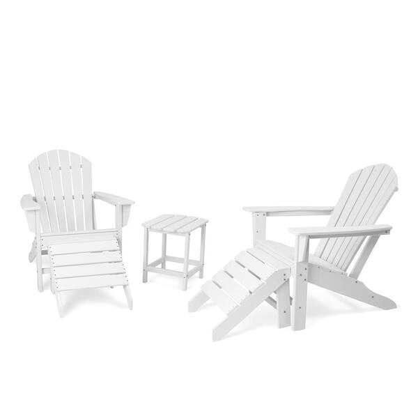 white plastic adirondack ottoman