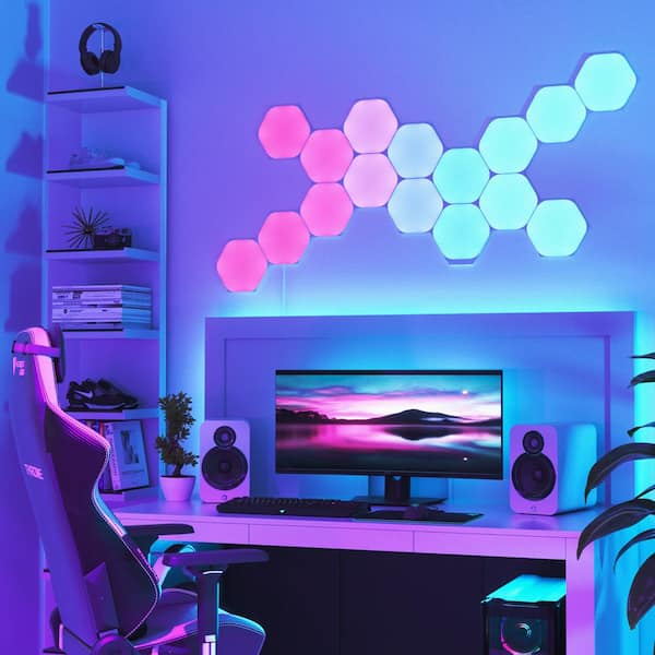 Nanoleaf Shapes Exagon - 8 Pannelli Esagonali Luminosi LED controllabili  tramite App - INN161