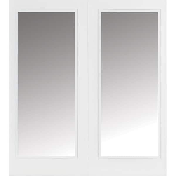 Masonite 72 in. x 80 in. Premium Primed White Steel Left-Hand Inswing ...