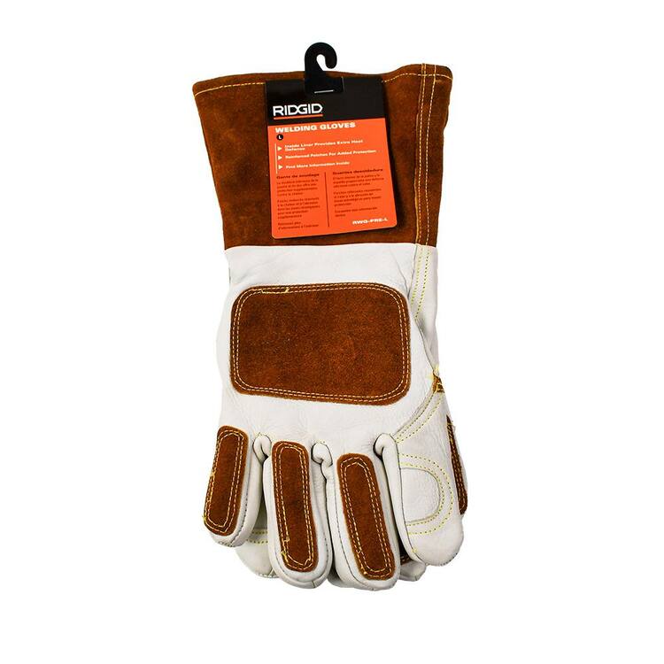 RIDGID Men's Size L Premium, Heavy-Duty Welding Gloves