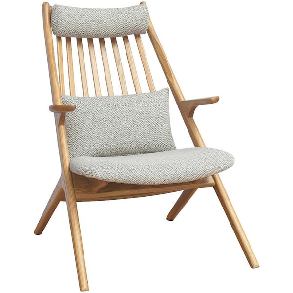 Unbranded Hailey Modern Accent Armchair, Beige/Grey, 35 in. H x 26 in. W x 33 in. D