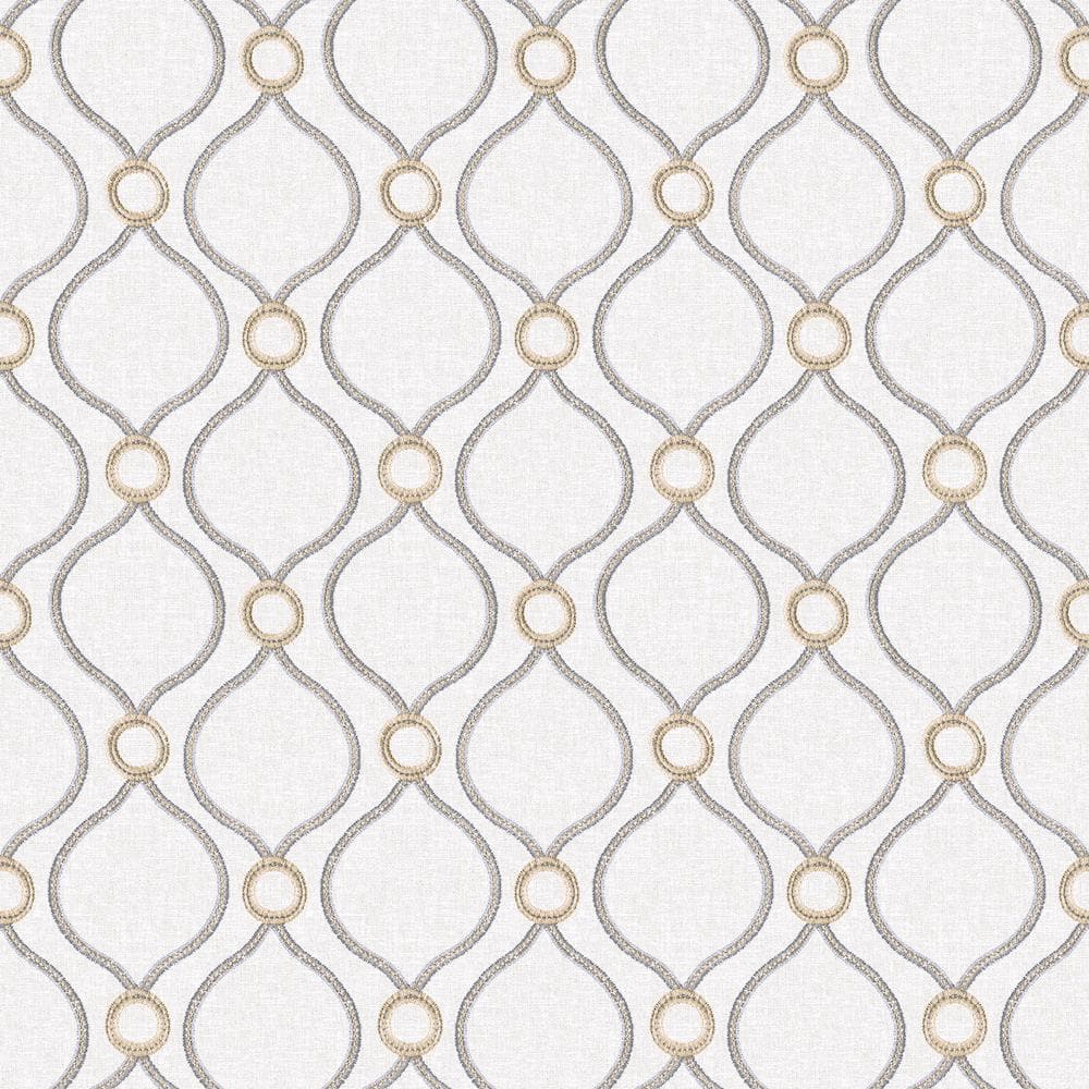 Platinum Geometric Self-Adhesive Vinyl Wallpaper, 20.5" x 216"