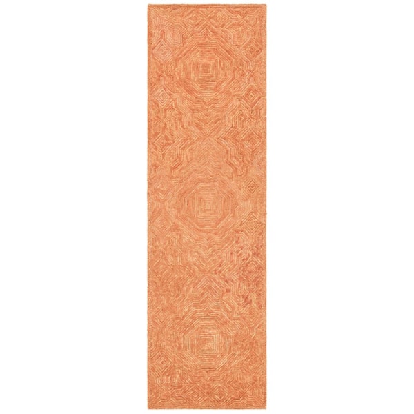Ikat Rust 2 ft. x 8 ft. Striped Border Runner Rug