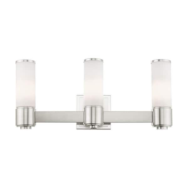 Weston 3 Light Brushed Nickel ADA Wall Sconce/ Bath Vanity