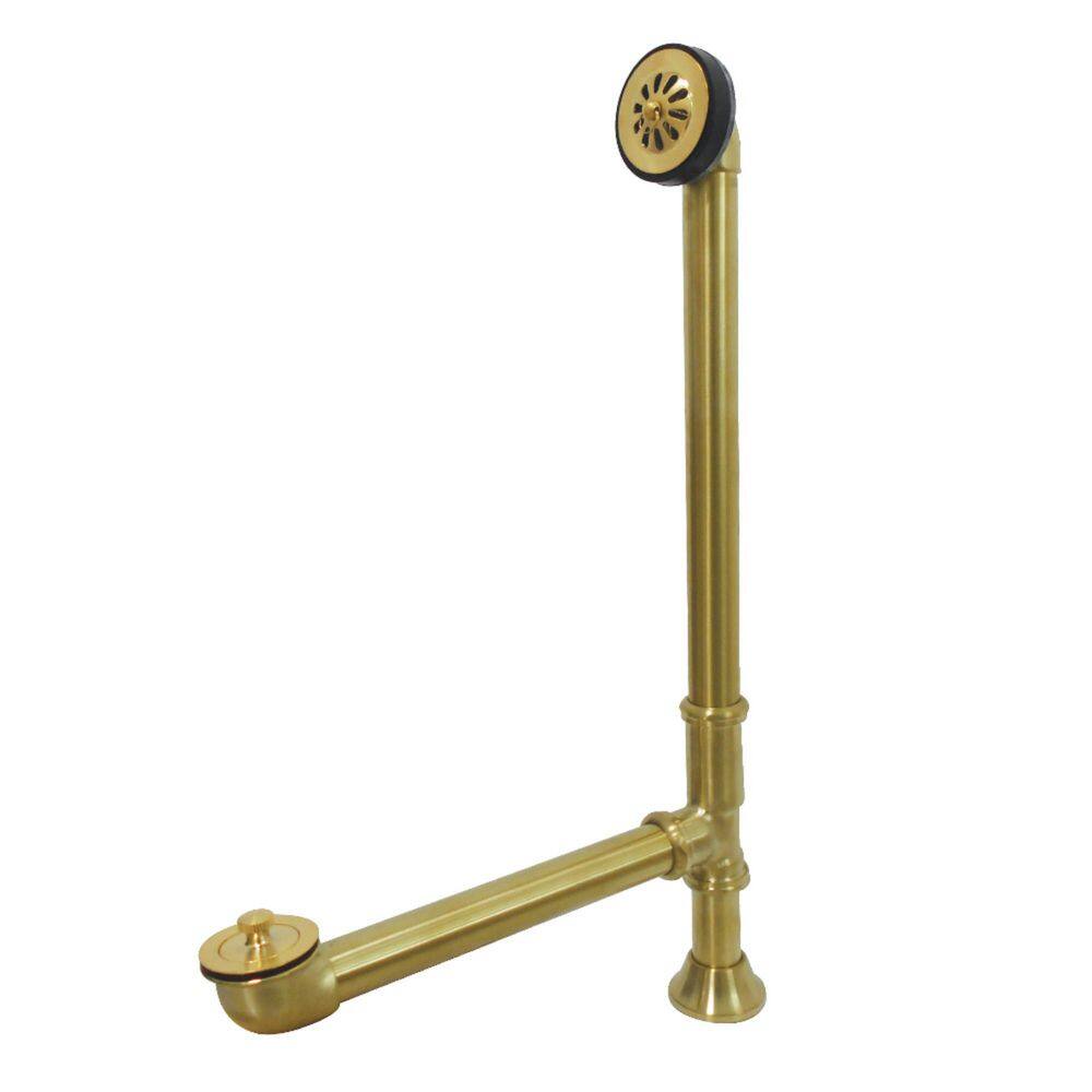 Vintage Claw Foot 1-1/2 in. O. D. Brass Lift and Turn Leg Tub Drain in Brushed Brass price history on PriceWatchPro