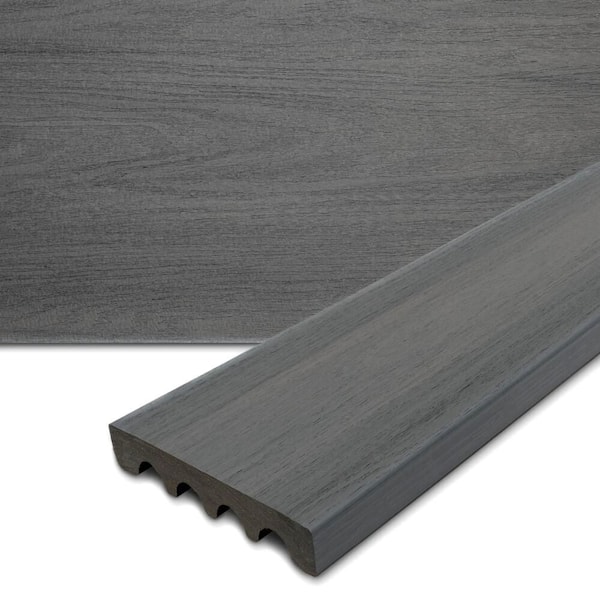 Elevate Alpine Gray 1 in. x 5.4 in.x 20 ft. Solid Edge Capped Composite Decking (10-Pack) (H-Pack)
